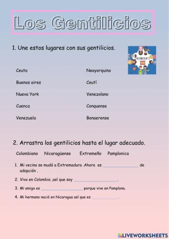 Gentilicios (por Sara Liste)