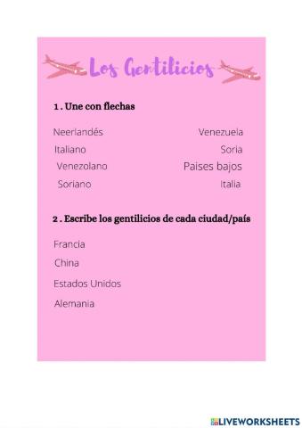 Gentilicios (por Lía López)