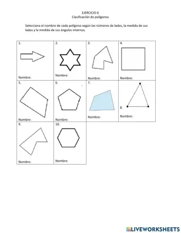 Clasificación polígonos