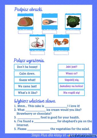 Klasa 6 - Unit 4 Vocabulary