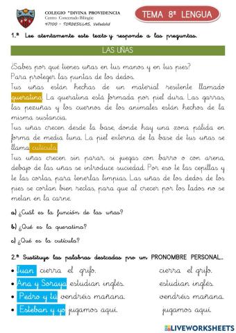 LENGUA 3º EP T08 repaso