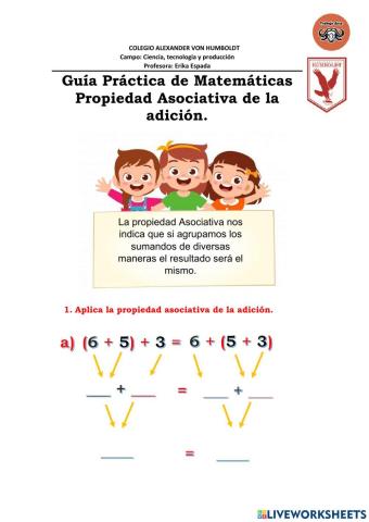 Propiedad asociativa de la suma