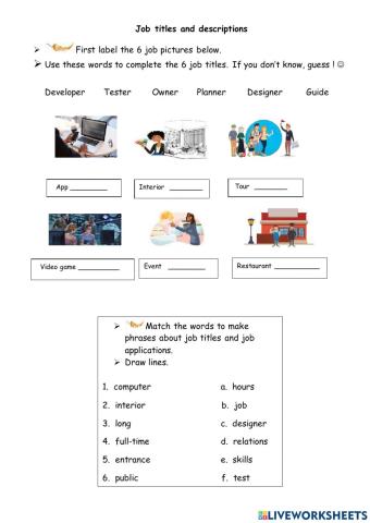 Job titles and descriptions