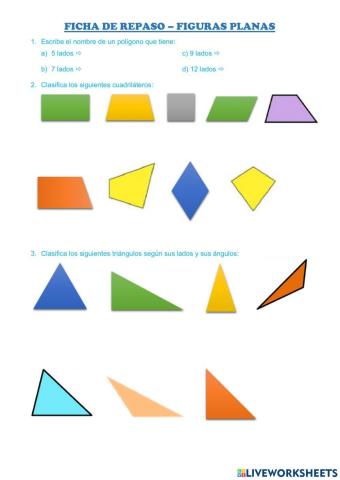 Ficha de repaso figuras planas