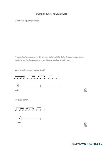 Semicorcheas en compás simple