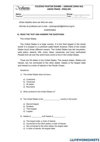 Reading activity - af8