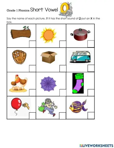Short Vowel O Grade 1