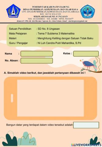 Menghitung Keliling dengan Satuan Tidak Baku