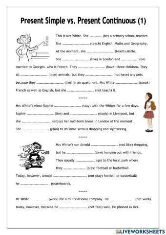 Present Simple vs Present Continuous