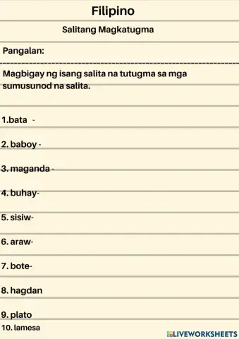 Salitang Magkakatugma