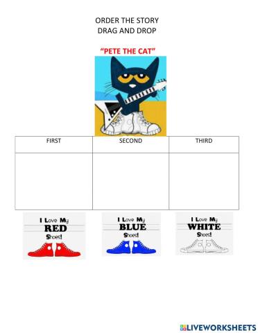 Pete the cat - order the story
