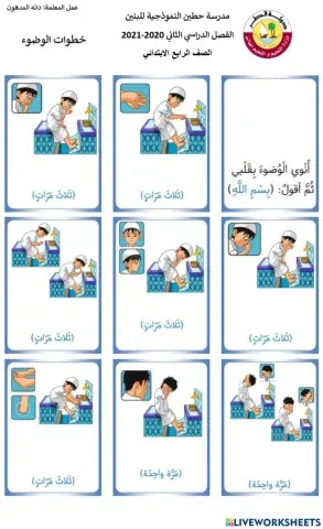 خطوات الوضوء