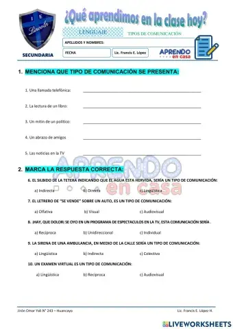 Prac. de tipos de comunicación