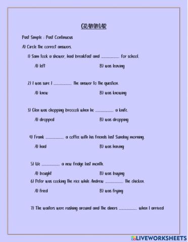 Food, food, food (grammar)