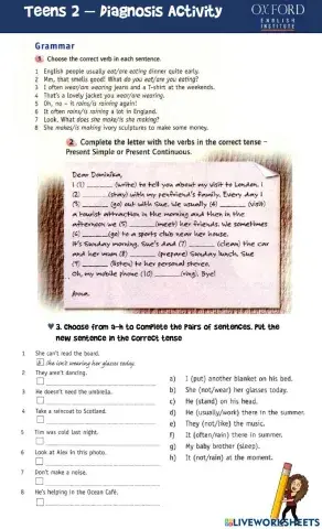 Diagnosis Activity - Teens 2