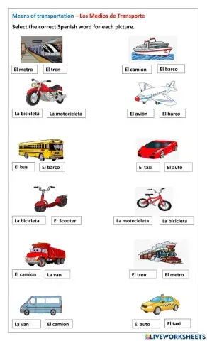 Spanish - Transportation