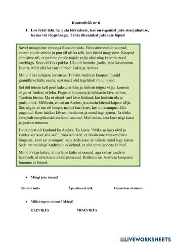 Kontrolltöö nr6