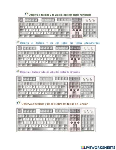 El teclado y sus partes