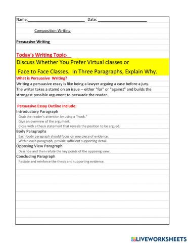 Virtual Vs. Face to Face Instruction