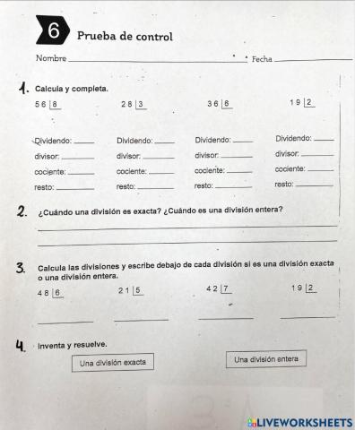 Control Unidad 6 Matemáticas
