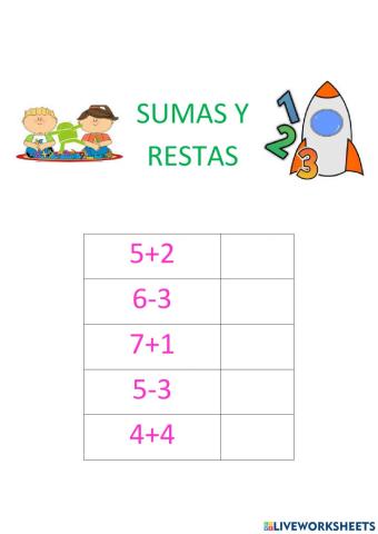 Sumas y Restas