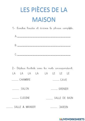 Les pièces de la maison