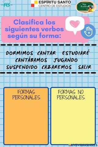 Formas no personales del verbo