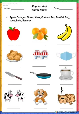 Singular and plural nouns