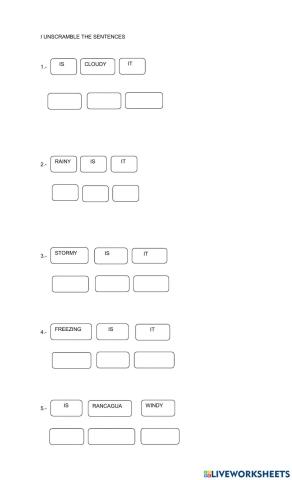 Unscramble the sentences