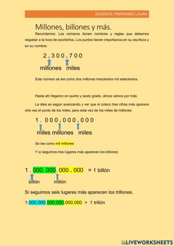 Millones billones y más 1