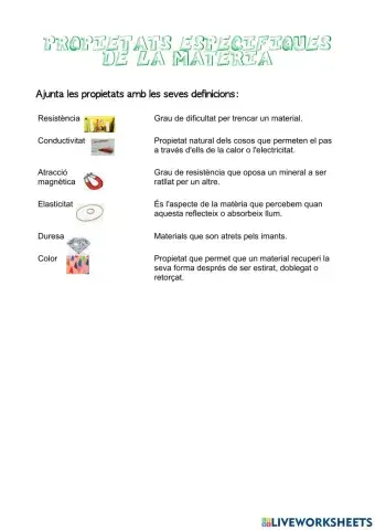 Propietats de la matèria