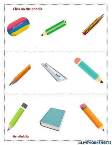 Click on the pencils