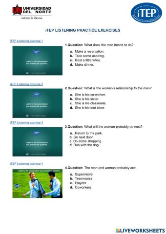 Listening Practice ITEP