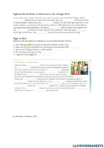 Verben im Präteritum