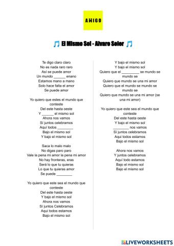 El mismo sol - Alvaro soler