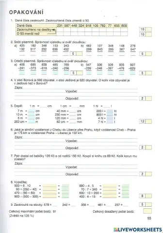 Opakování zkrácené