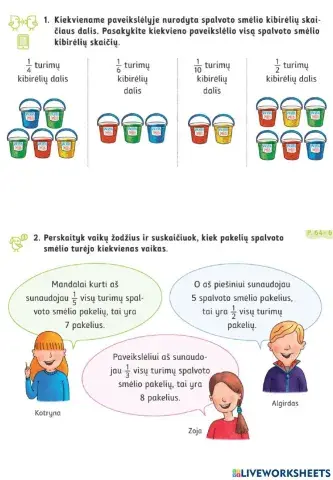 Kaip rasti visą skaičių, kai žinoma jo dalis