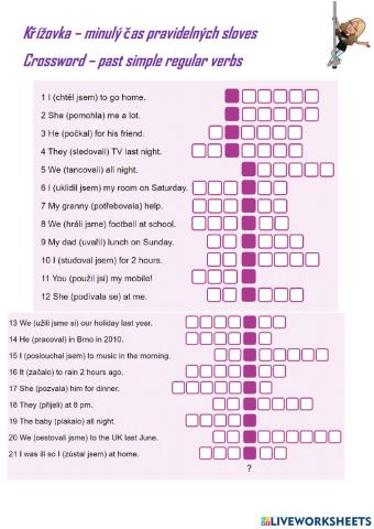 Past simple regular verbs
