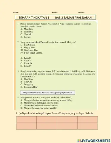 Bab 3 Zaman Prasejarah