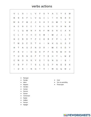 Verbs actions