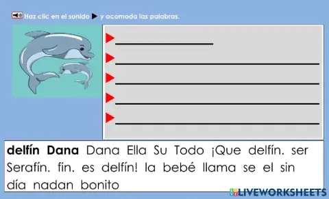 Dana delfín: Construye