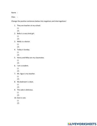 Simple Present Tense Nominal