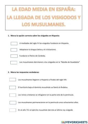 La Edad Media en España: Visigodos y Musulmanes