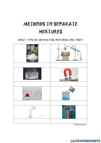 Methods of separating mixtures