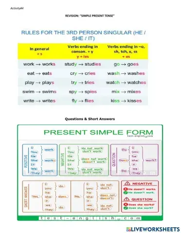 Present Simple Explanation -4