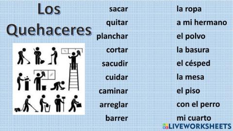 Los quehaceres - Match