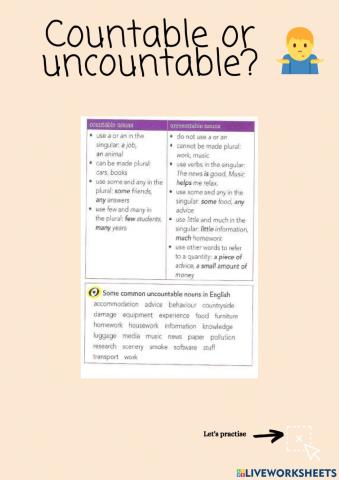 Countable and articles