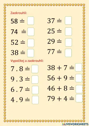Zaokrouhlování na desítky
