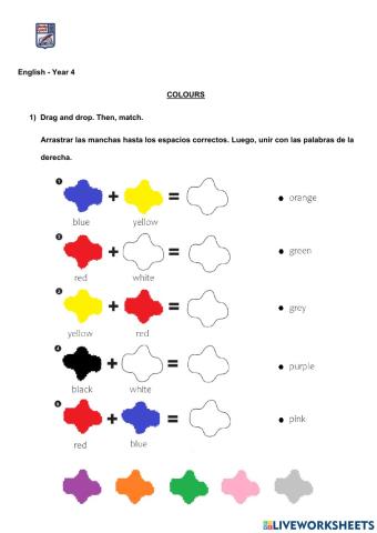 Colours and school supplies