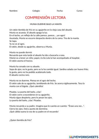 Comprensión Lectora